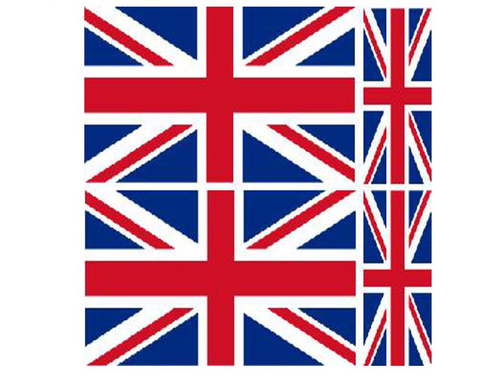 FLAG03A UK Flags 2 x 100mm 2 x 50mm