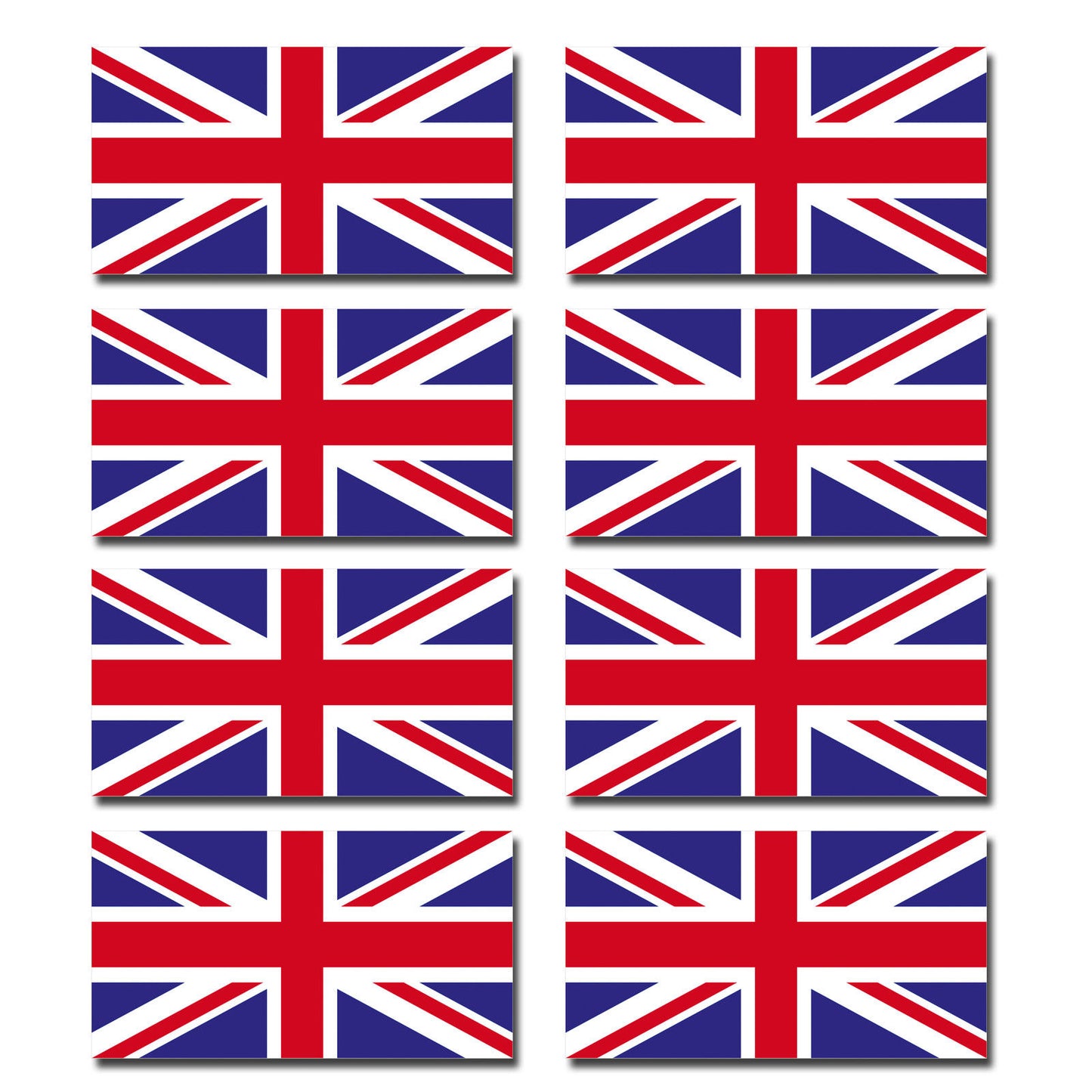 FLAG03D UK Flags Stickers 25mm x 46mm