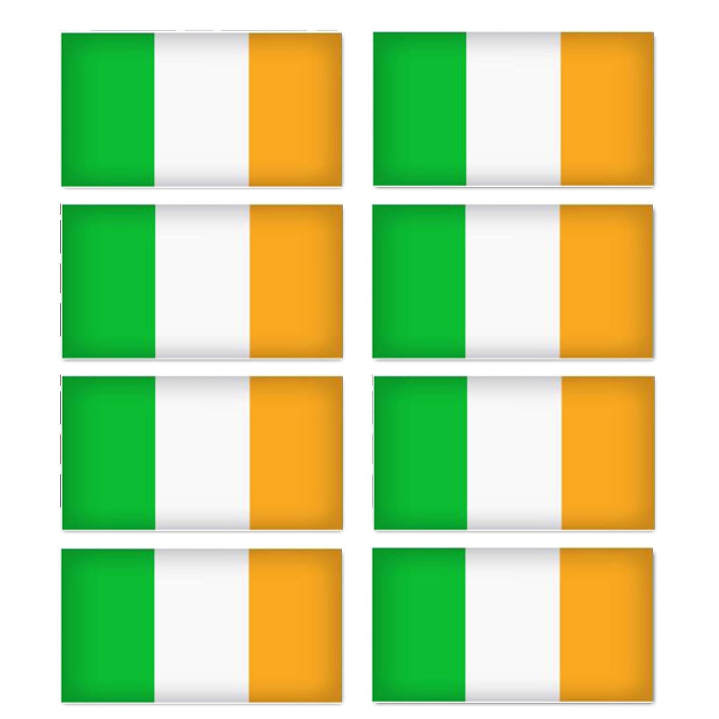 FLAG05D Ireland Flags Stickers 35mm x 64mm
