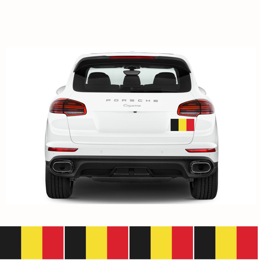 FLAG08C Belgium Flags Stickers 4x150mm x 90mm