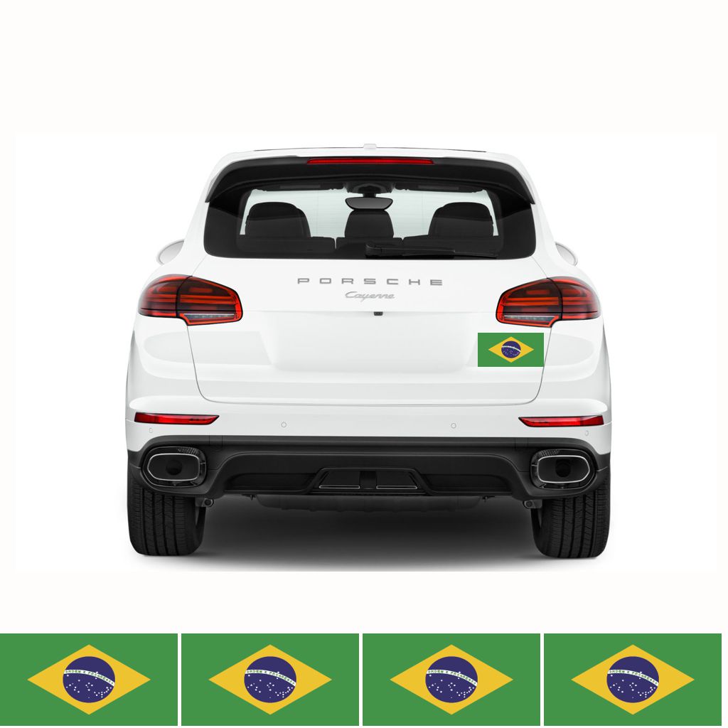 FLAG09C Brazil Flags Stickers 4x150mm x 90mm