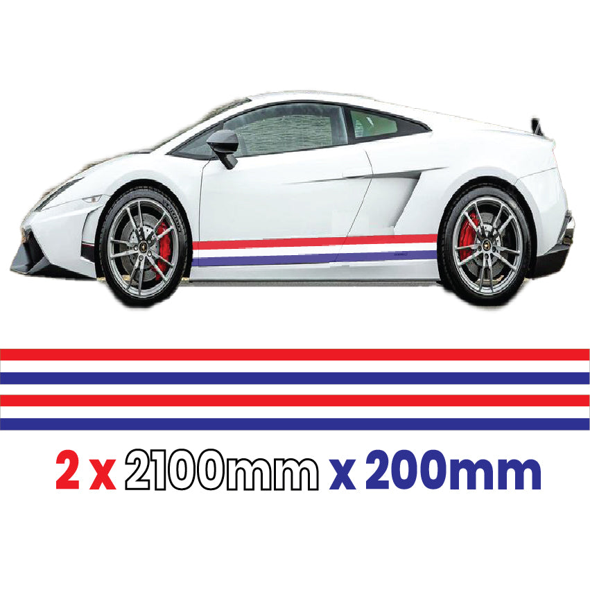 FR2.1/200x2 French Side Stripe 2100mm x 200mm for Porsche