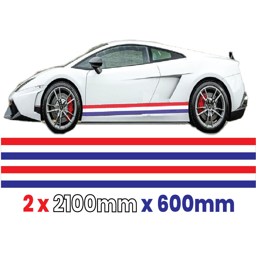 FR2.1/600x2 French Side Stripe 2100mm x 600mm for Porsche