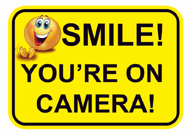 Smile You're on Camera Stickers 297mm x 210mm FS51A4
