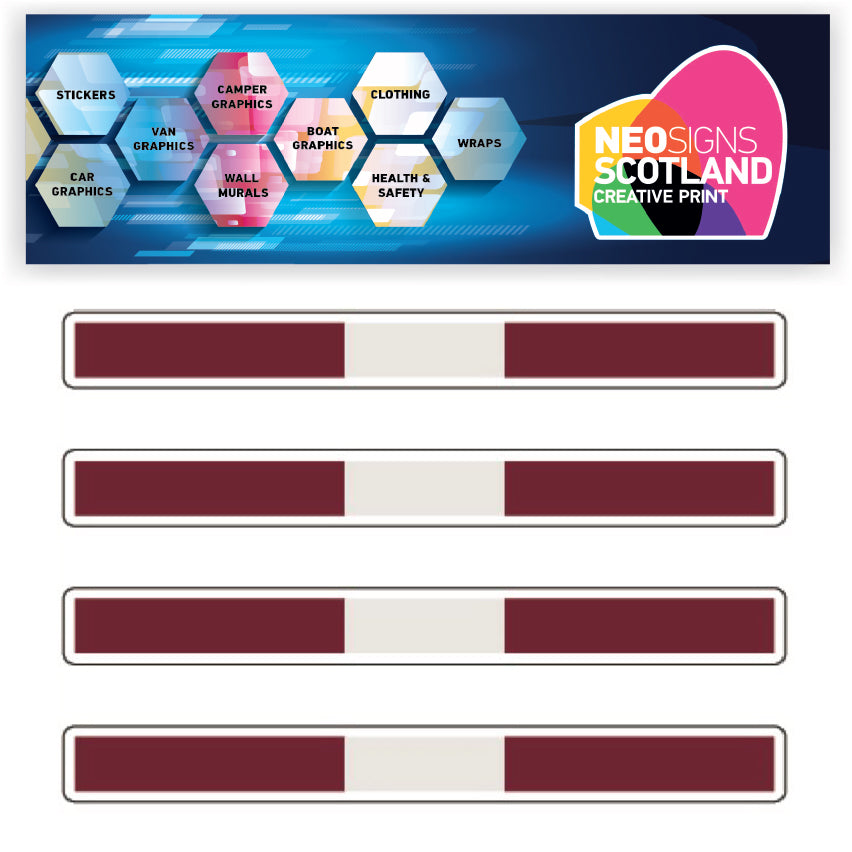FSS11 Latvia Long Flags Stickers 124mm x 14mm