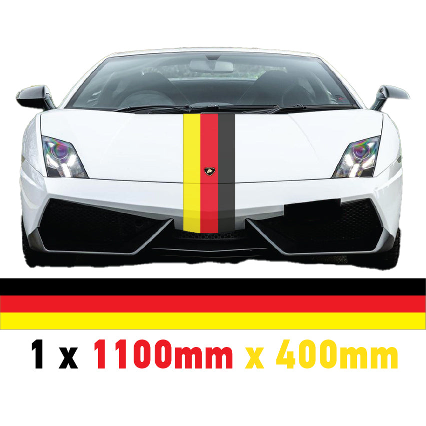 GR1.1/400x1 German Bonnet Stripe 1100mm x 400mm for Porsche