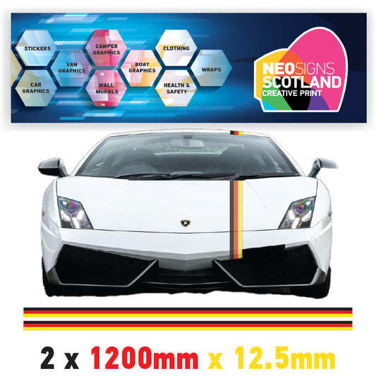 GRP German Racing Pin Stripes 1.2m (1200mm) Long laminated for Renault Peugeot Citroen sticker graphics various widths available