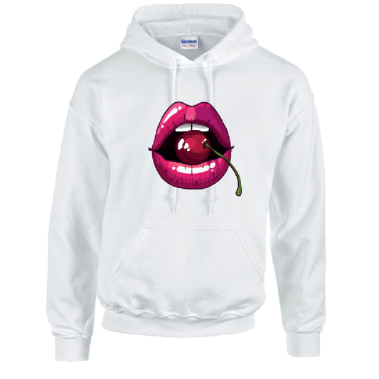 Cherry Lips Unisex Cotton Hoodie 5 sizes 3 Colours Available Printed HD16