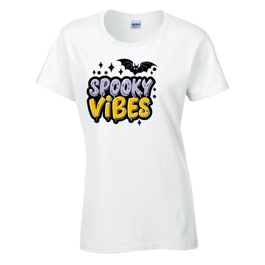 Spooky Vibes Halloween T-Shirt Available in 7 Colours HWCL04