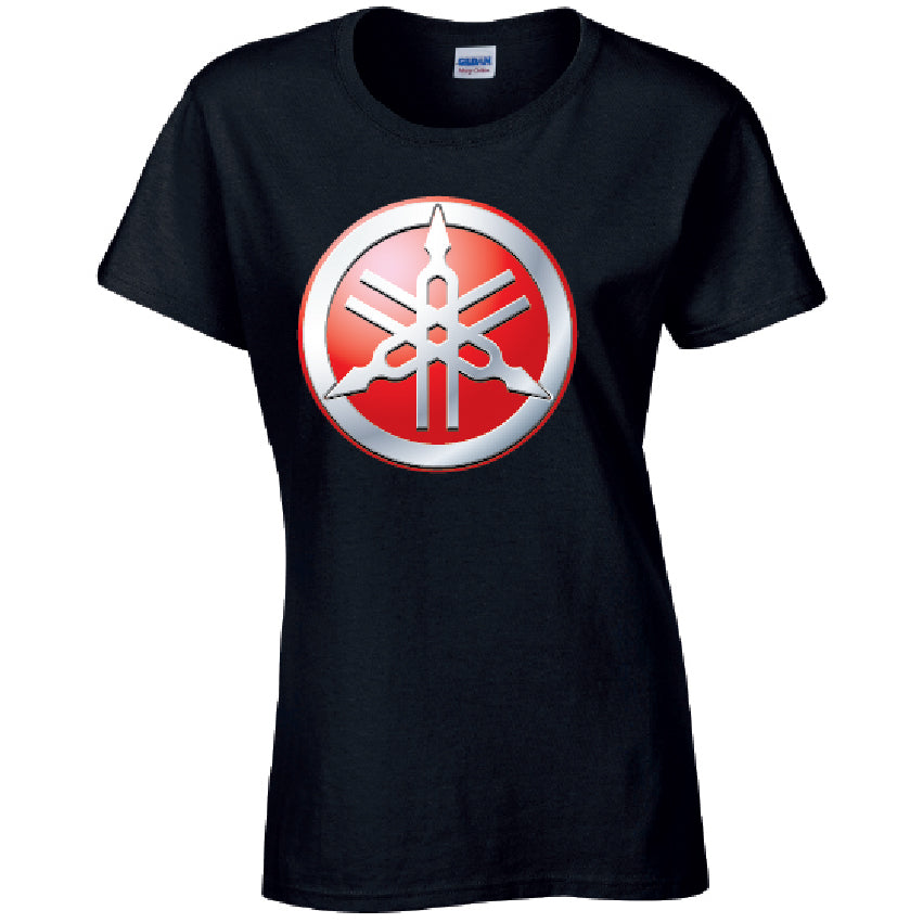 Yamaha Ladies Cotton T-Shirt Available in Black Grey and White LT12