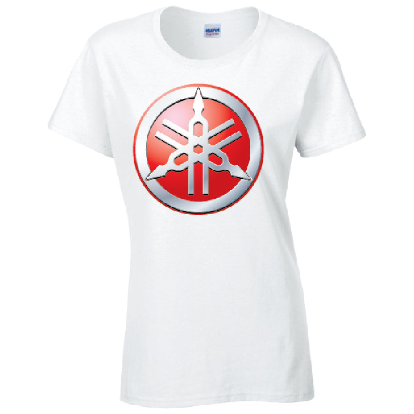 Yamaha Ladies Cotton T-Shirt Available in Black Grey and White LT12
