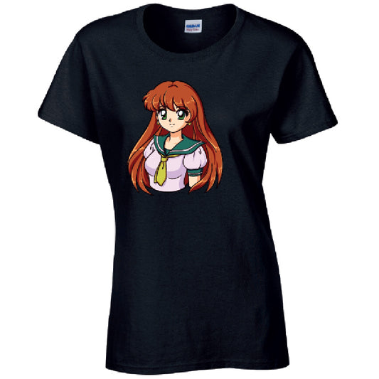 Anime Manga Ladies Cotton T-Shirt Available in Black Grey and White LT34