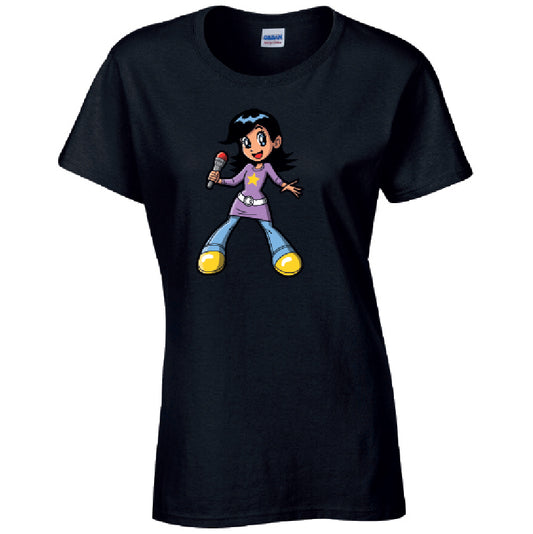 Singer Ladies Cotton T-Shirt Available in Black Grey and White LT38