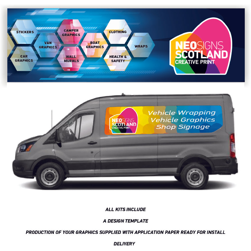 VAN14 Lwb Van Panel Wrap Kit Sign Writing Vehicle lettering Livery signs