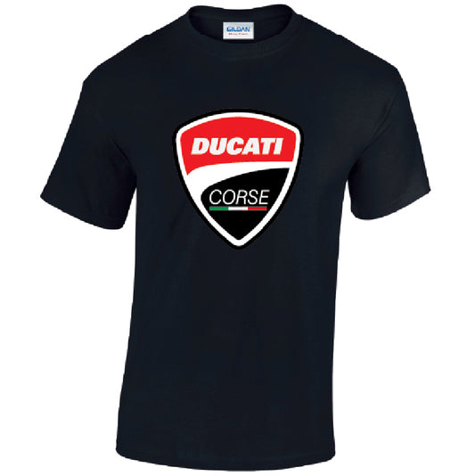 Ducati Corse Mens Cotton T-Shirt 5 sizes 3 Colours Available Printed MT07