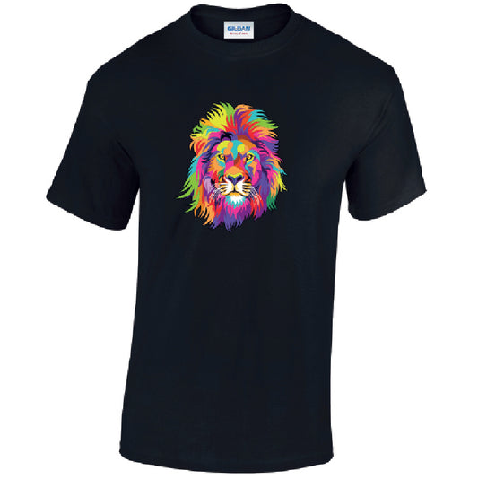 Lion Animal Mens Cotton T-Shirt 5 sizes 3 Colours Available Printed MT18
