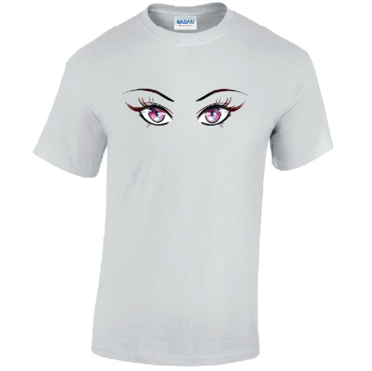 Pink Eyes Mens Cotton T-Shirt 5 sizes 3 Colours Available Printed MT27