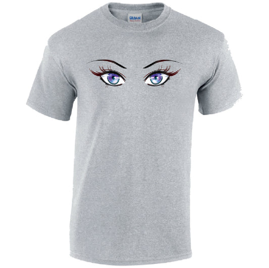 Purple Eyes Mens Cotton T-Shirt 5 sizes 3 Colours Available Printed MT28