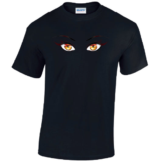 Orange Eyes Mens Cotton T-Shirt 5 sizes 3 Colours Available Printed MT35