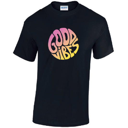 Good Vibes Mens Cotton T-ShirtAvailable in Black Grey and White MT41