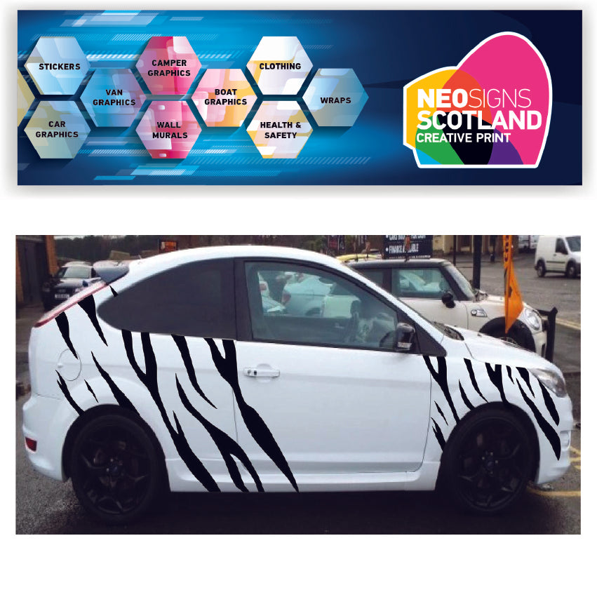 NEO00947A Tiger stripes 3 vinyl for Focus 1 colour