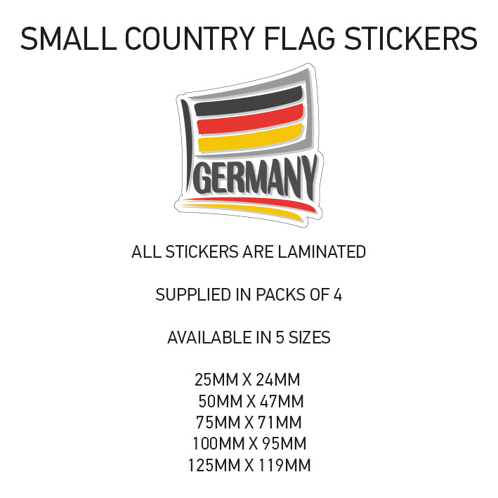 SCF11 Germany Small Country Flag Sticker 125mm x 119mm