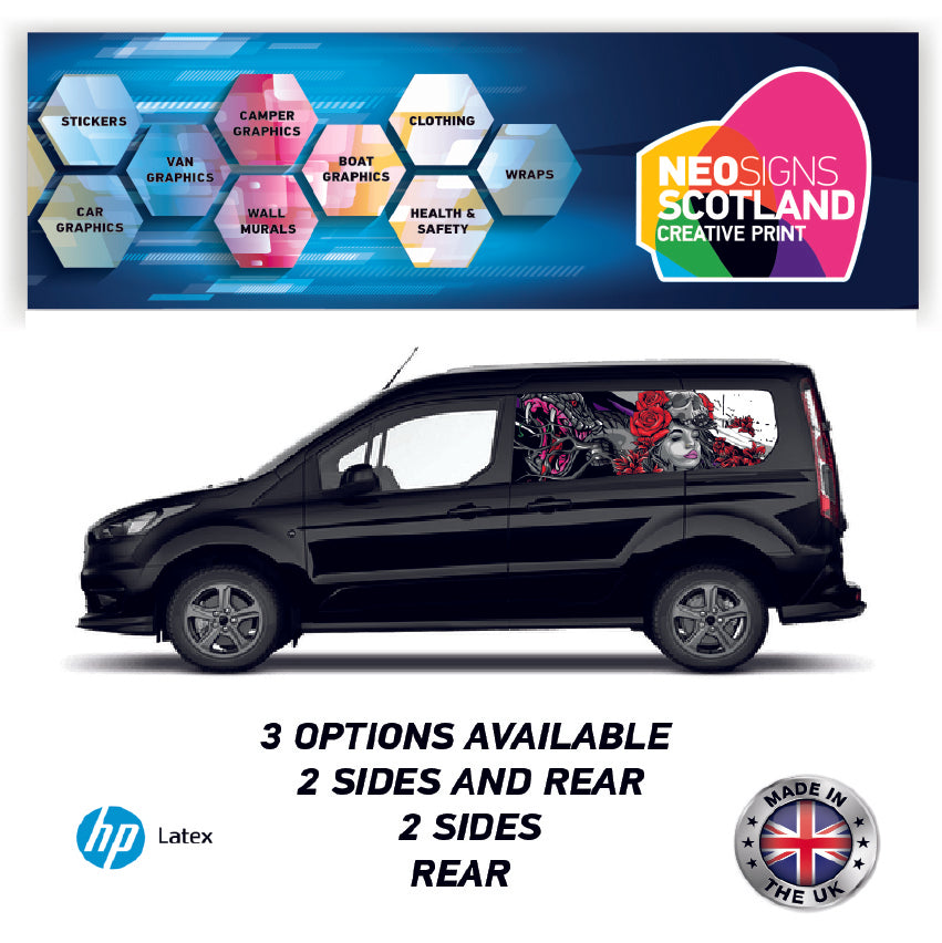SMFC11 Rose Women Snake Small Van Panel Wrap Kit