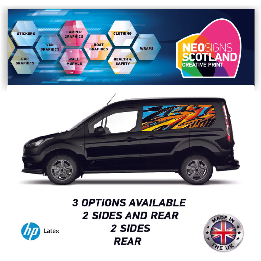 SMFC06 Vibrant Pattern Small Van Panel Wrap Kit