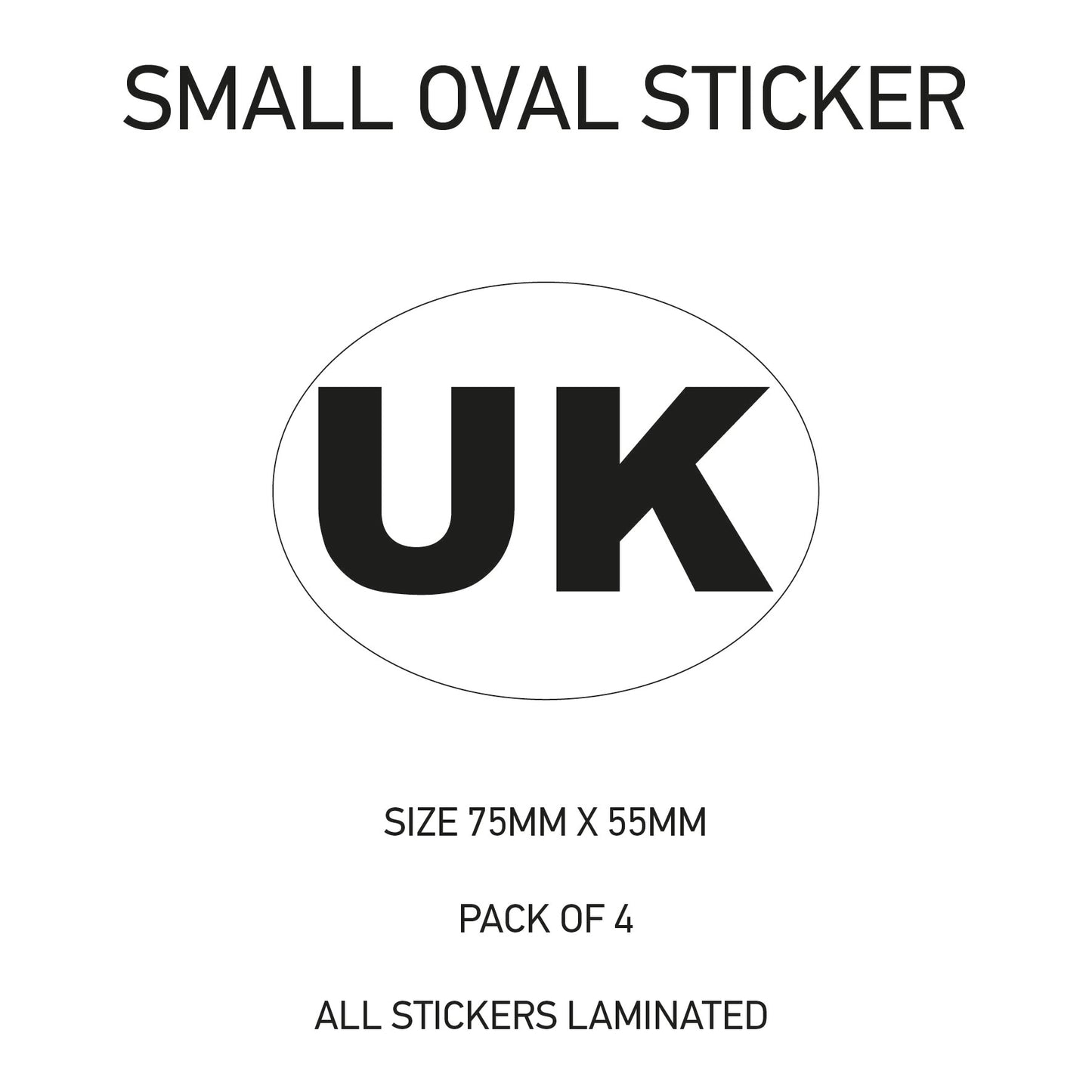 SOS31 UK - Oval Sticker 4 x 75mm x 55mm