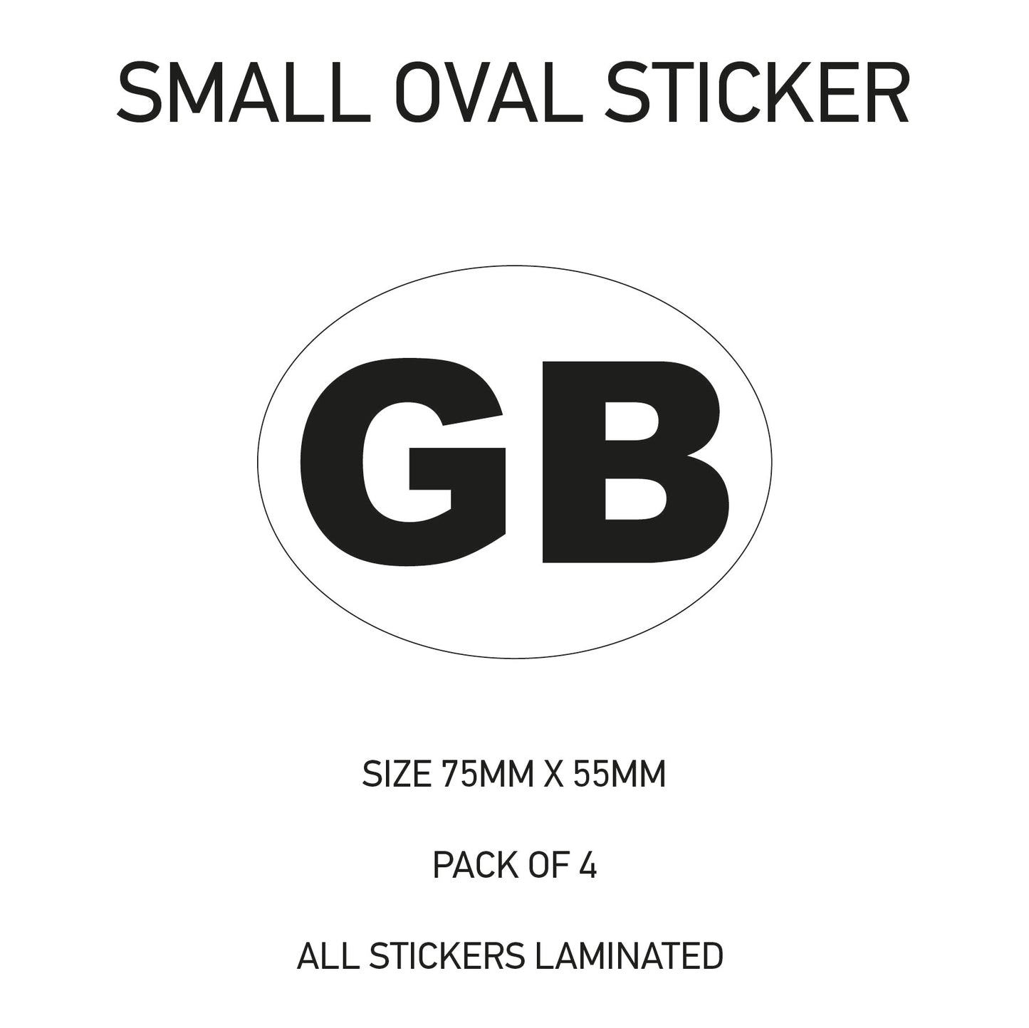 SOS32 GB Great Britain - Oval Sticker 4 x 75mm x 55mm