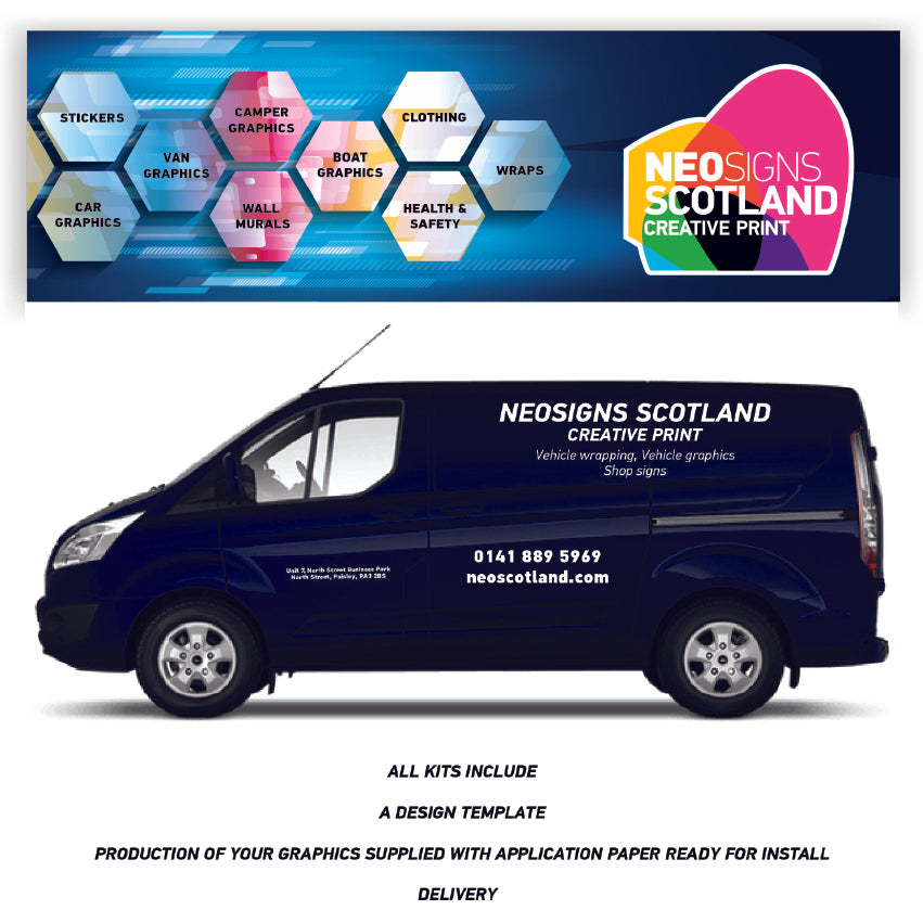 VAN02 Swb Van Graphics Kit Sign Writing Vehicle lettering Livery signs Text only
