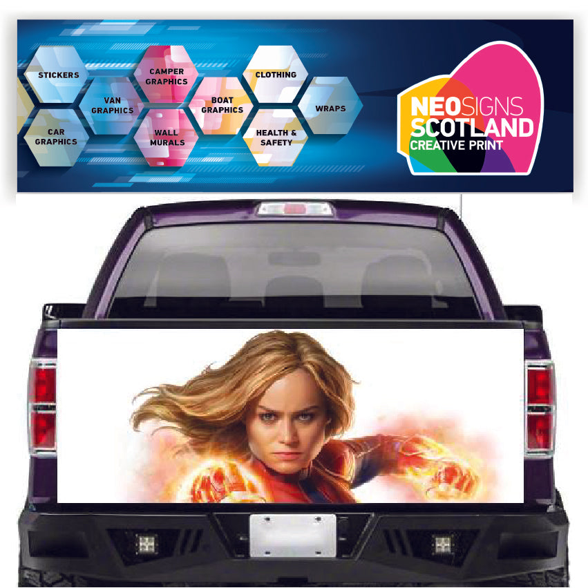 TAIL002 Captain Marvel Tailgate Pick up truck wrap