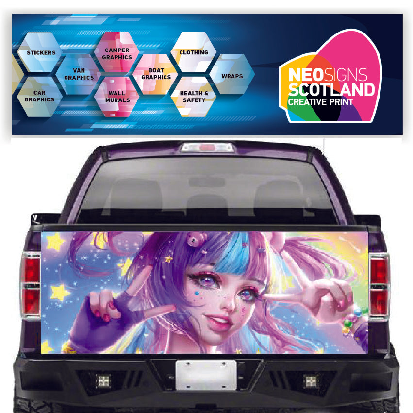 TAIL020 Anime Tailgate Pick up truck wrap