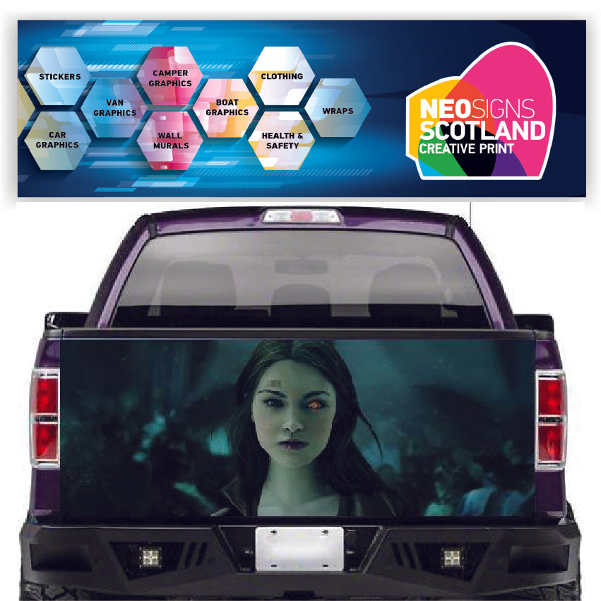 TAIL034 Cyborg Tailgate Pick up truck wrap