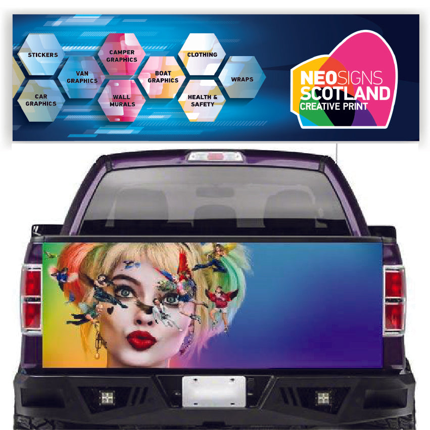 TAIL036 Harley Quinn Tailgate Pick up truck wrap