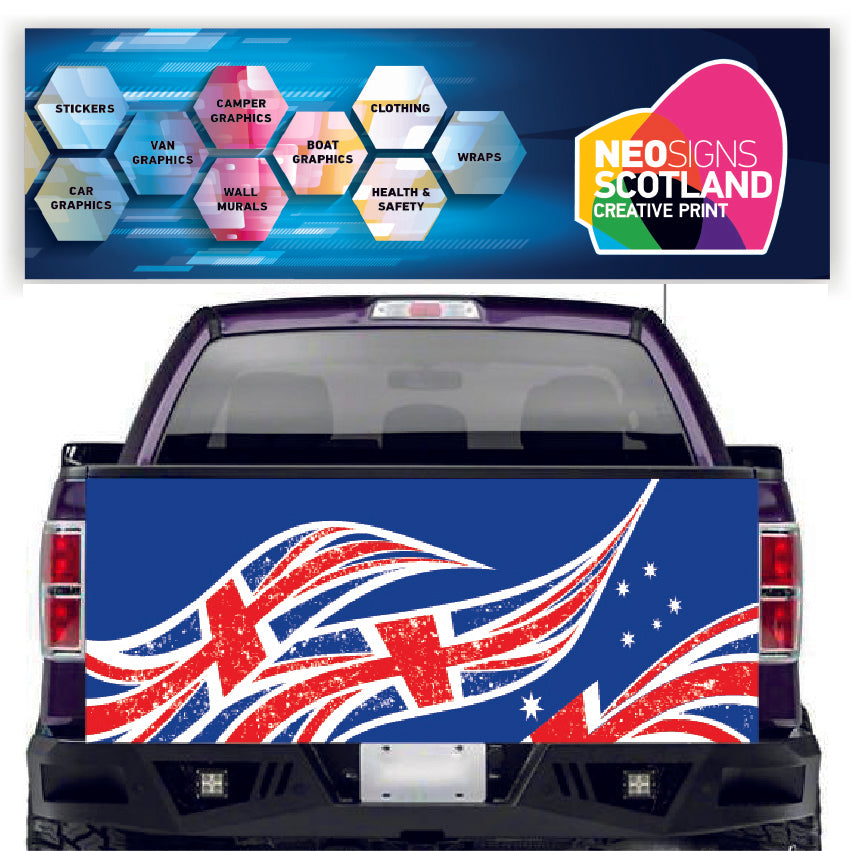 TAIL056 United Kingdom Flag Tailgate Pick up truck wrap