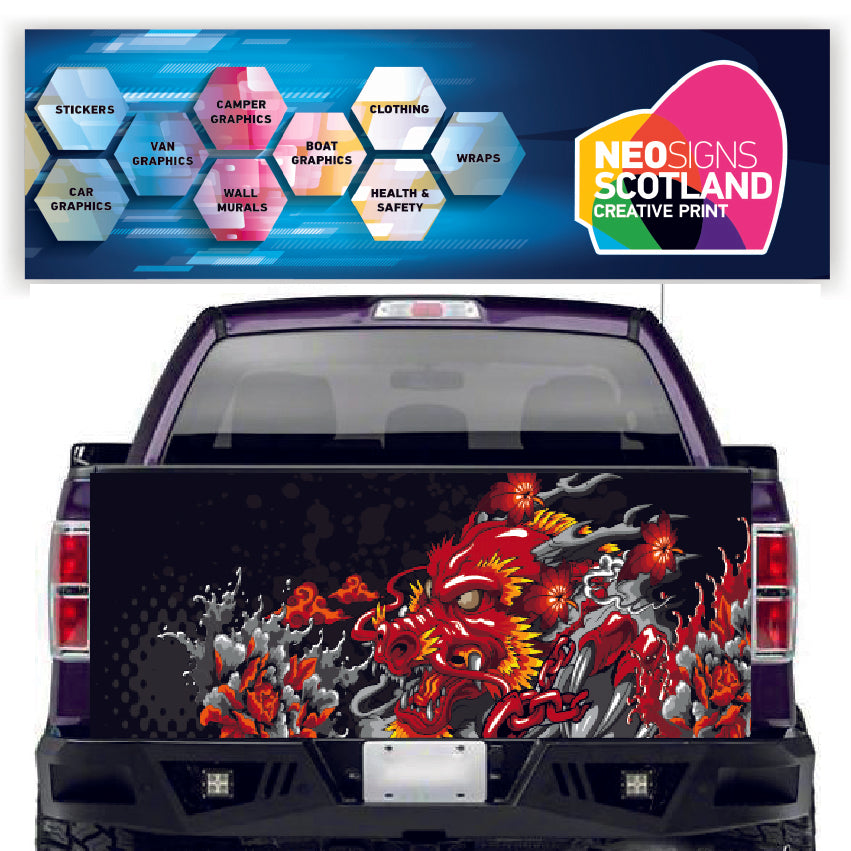 TAIL060 Japanese Tailgate Pick up truck wrap