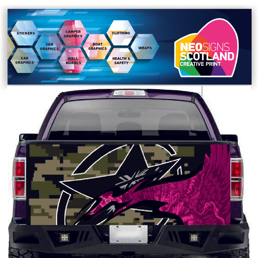 TAIL062 Dragon Star Tailgate Pick up truck wrap