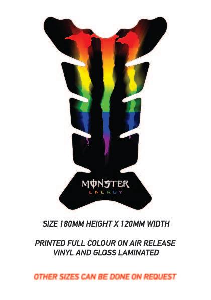 TG01-TG10 Motorcycle Fuel Tank Protector Sticker Graphic Decal Laminated Various Designs Available