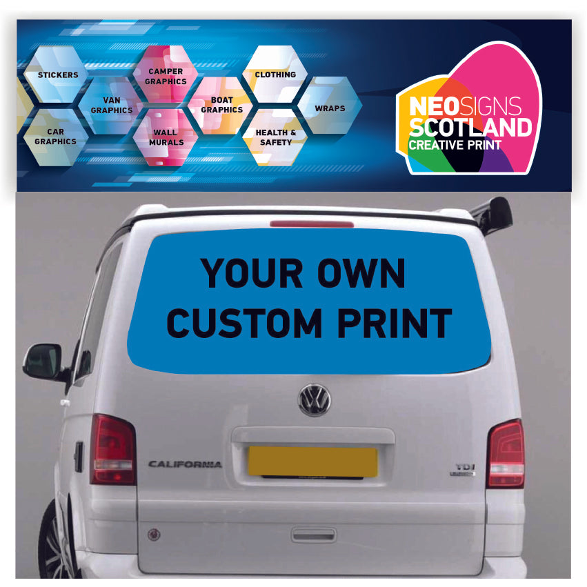 TRANS000 Custom Tailgate wrap for VW Volkswagen Transporter T5 T6 Vinyl
