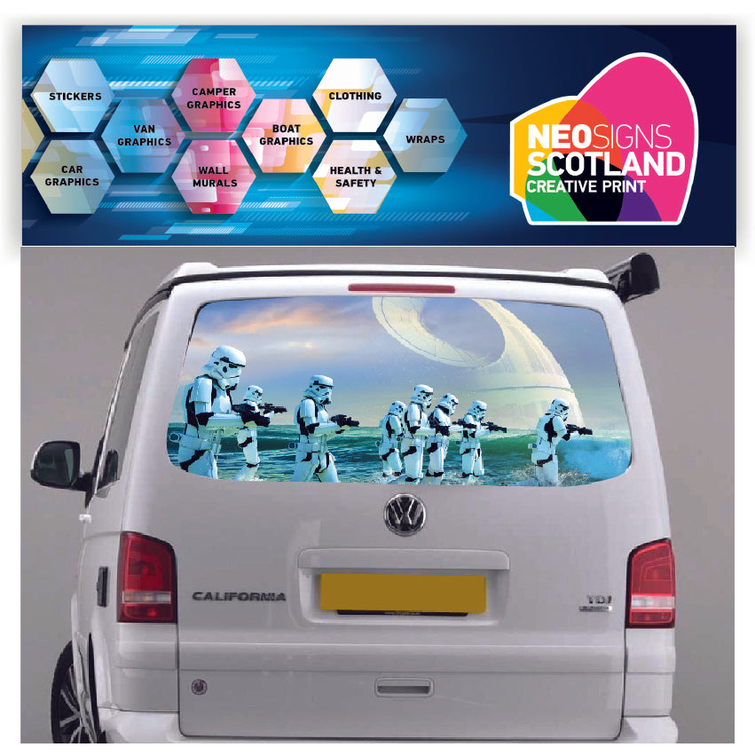 TRANS004 Stormtroopers Tailgate wrap for VW Volkswagen Transporter T5 T6