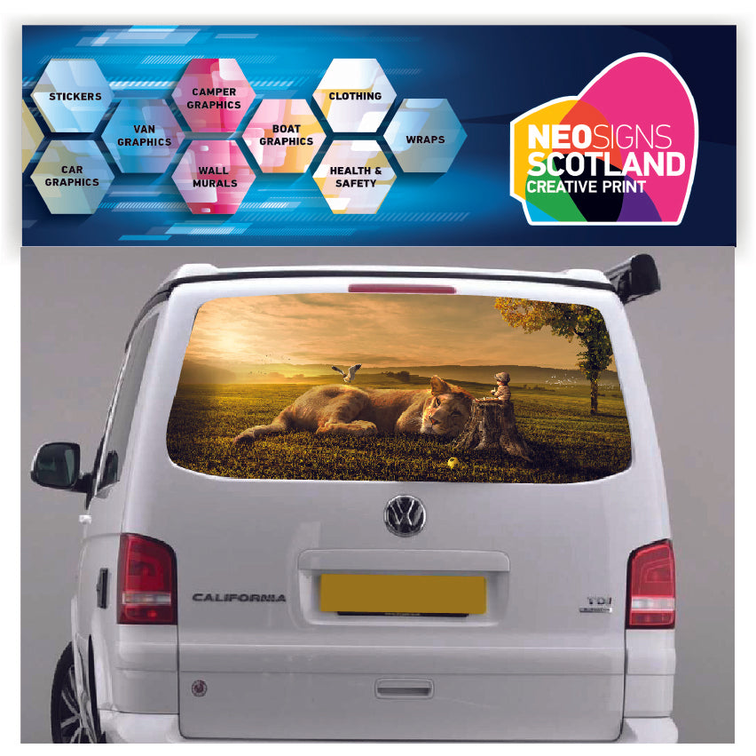 TRANS007 Lion Tailgate wrap for VW Volkswagen Transporter T5 T6