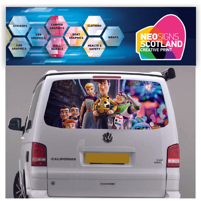 TRANS011 Toy Story Tailgate wrap for VW Volkswagen Transporter T5 T6