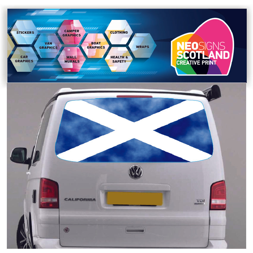 TRANS026 Scotland Tailgate wrap for VW Volkswagen Transporter T5 T6