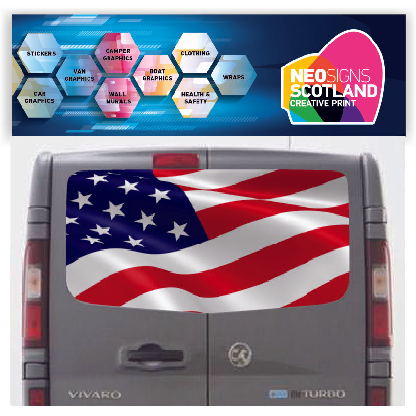 VIV018 USA Tailgate wrap for Vauxhall/Opel Vivaro