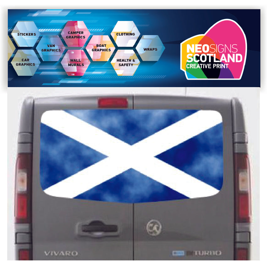 VIV026 Scotland Flag Tailgate wrap for Vauxhall/Opel Vivaro