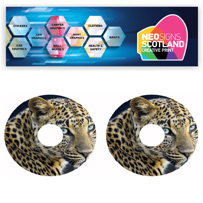 WCGW058 Leopard 20 Inch Wheelchair Spoke Guard Sticker