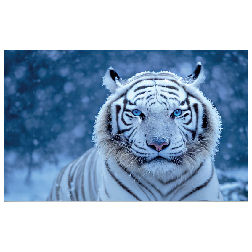 WG040 White Tiger Printed Wall Sticker Vinyl Various Sizes