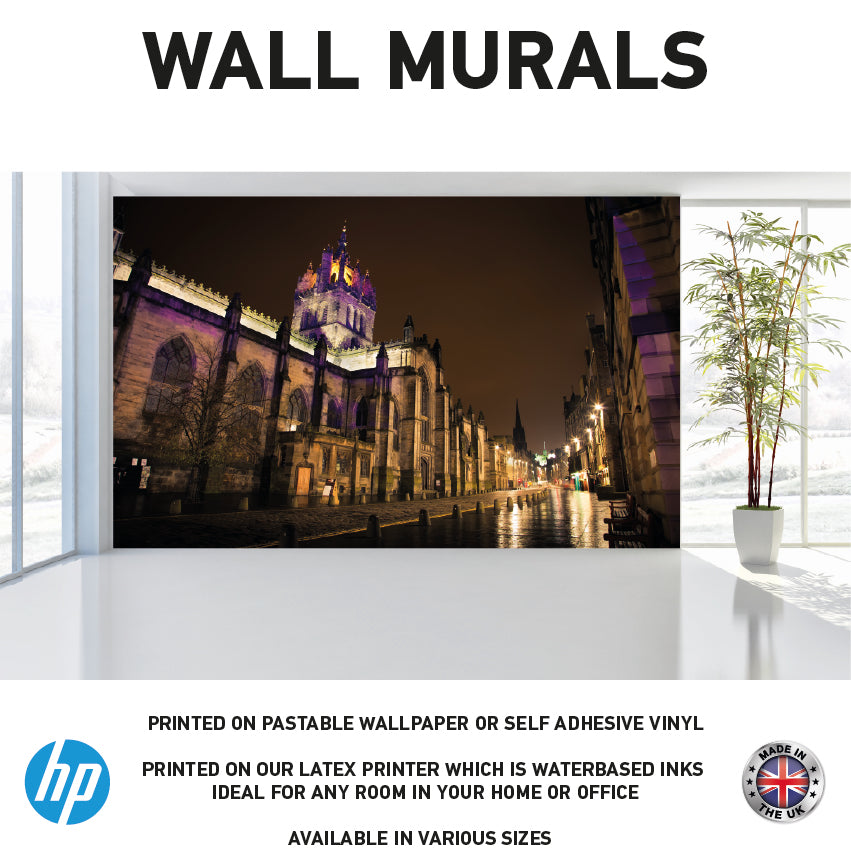 WM0014 Edinburgh Mile Wall Murals WallPaper Print Decal sticker