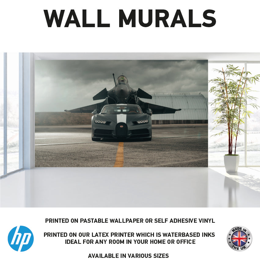 WM0075 Black Super Car Vehicle Wall Murals WallPaper Print Decal sticker